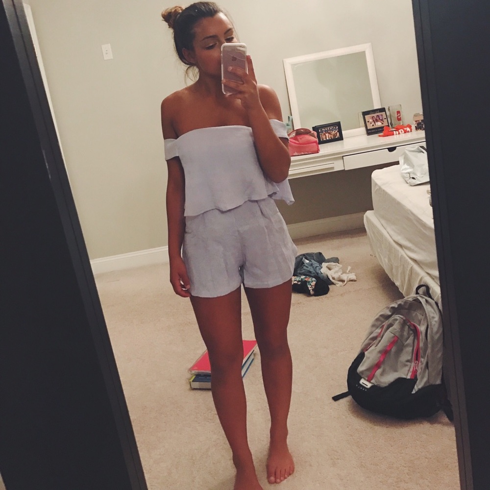 light purple romper